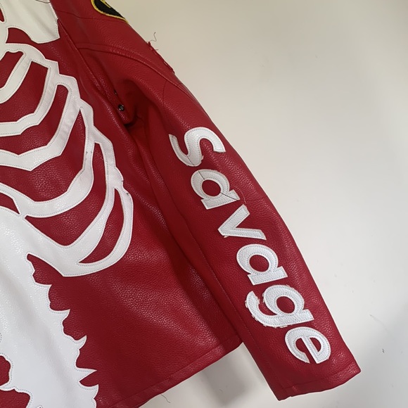 Hudson Leather Skeleton Motorcycle Men’s Leather Jacket - Picture 7 of 16